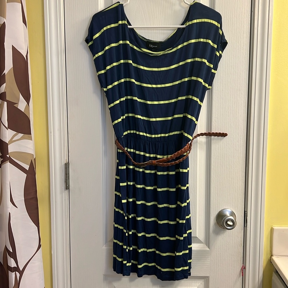 Highlighter yellow and navy short sleeve